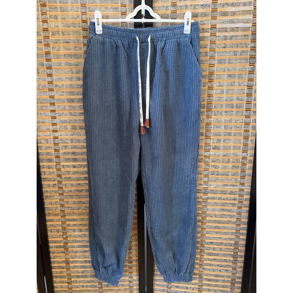Kidoriman Corduroy Joggers Mens Large Blue Grey Japanese Streetwear Pants